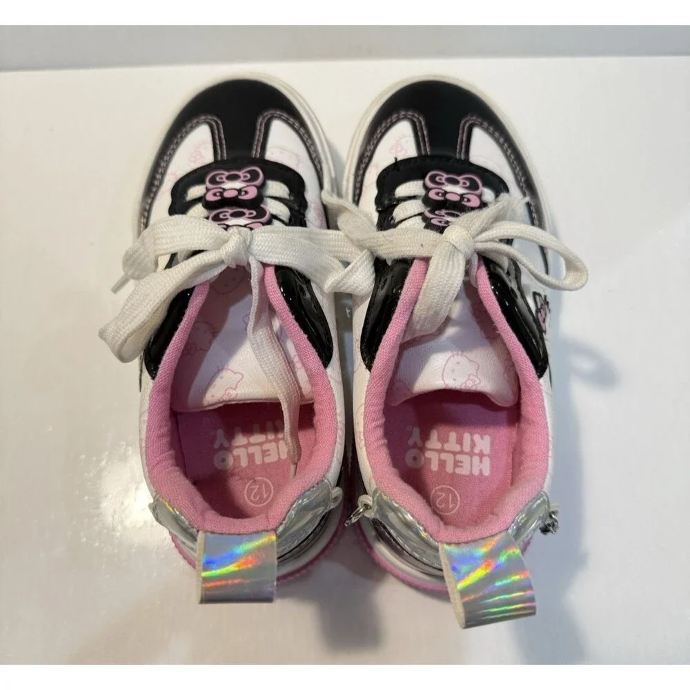Hello Kitty Court Sneakers White Pink Little Kid Girl Shoes Size 12 Toddler